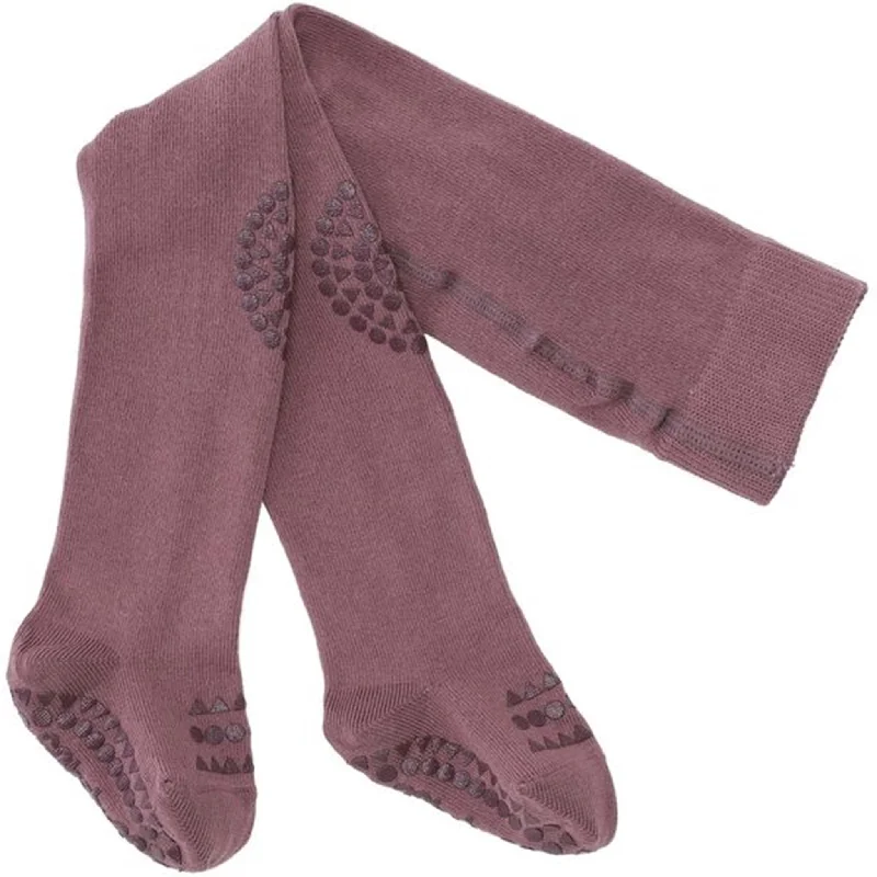 sock patterns thermal -  GObabyGO Crawling Tights Misty Plum