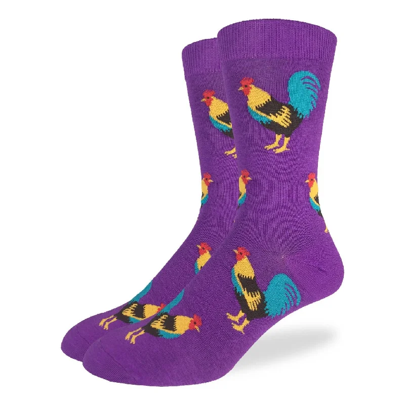 sock stock thermal -  Good Luck Sock Purple Rooster men's sock