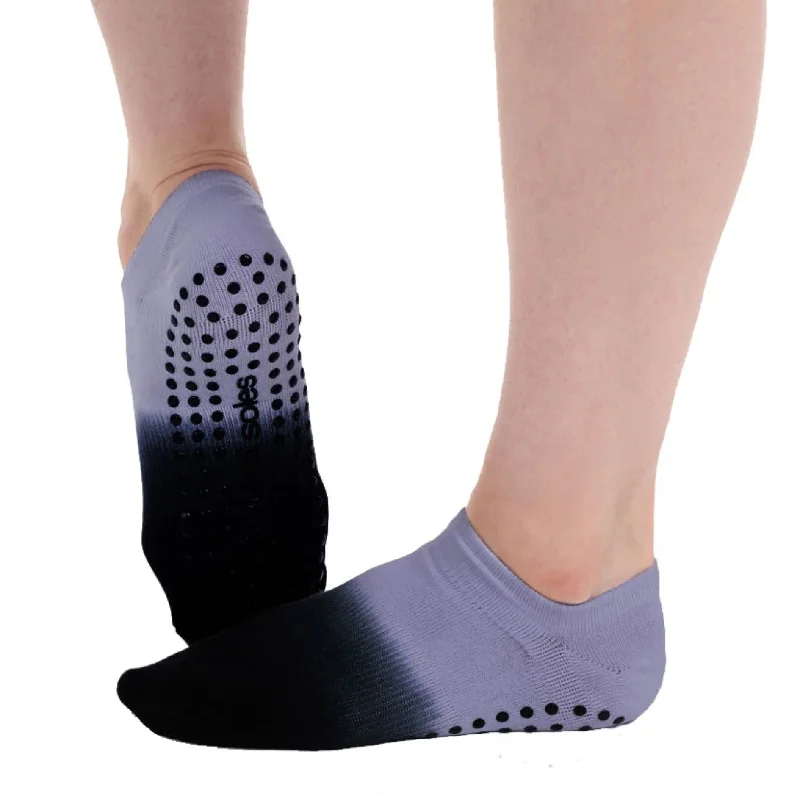 sock assortment running -  Tab Back Lilac/Black Ombre Grip Socks (Pilates & Barre)