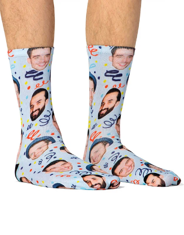 sock reviews custom -  Happy Birthday Confetti Socks