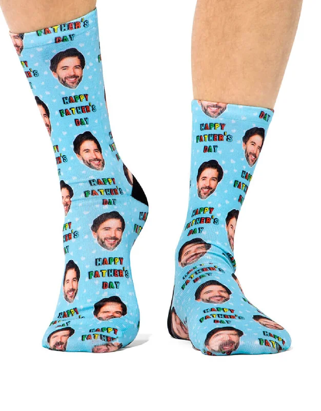 sock assortment custom -  Happy Father's Day Face Socks