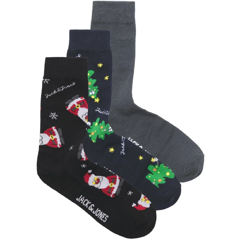 sock brands running -  Jack & Jones Junior Black Holly Jolly Socks Giftbox