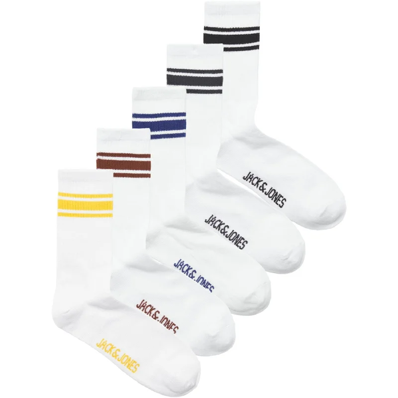 sock uses thermal -  Jack & Jones Junior Bright White Actrey Tennis Socks 5-pack