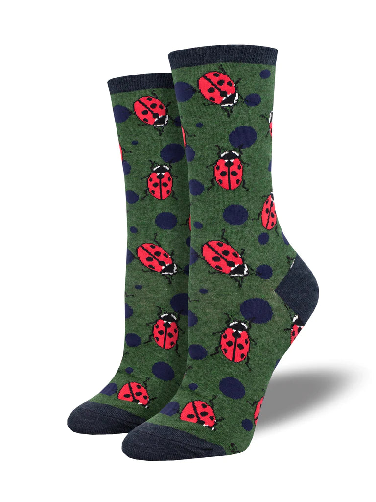 sock benefits hiking -  Ladybugs Women's Crew Socks