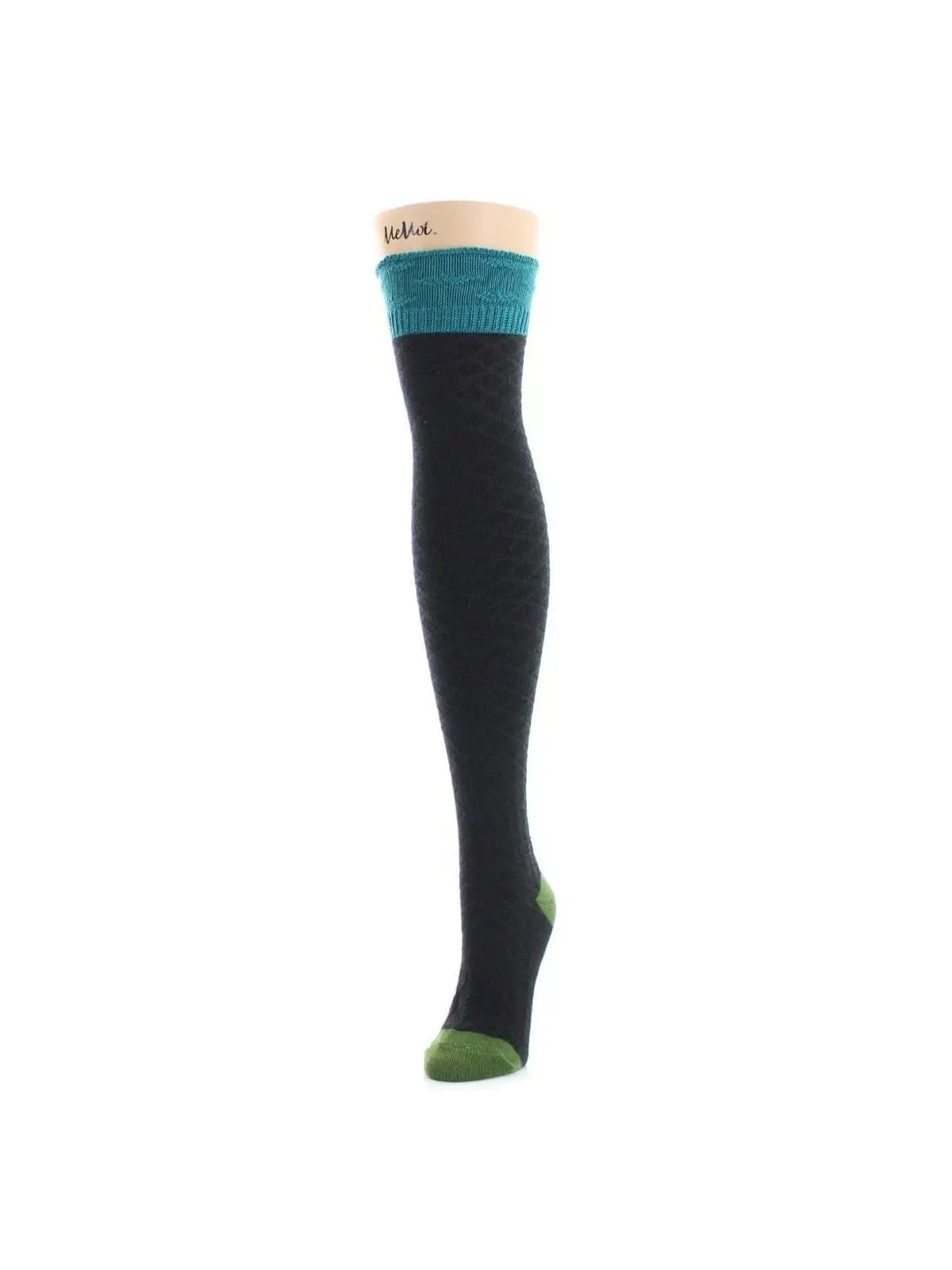 sock storage running -  Legmogu'e Leaf Burst Over the Knee Warm Socks in Black