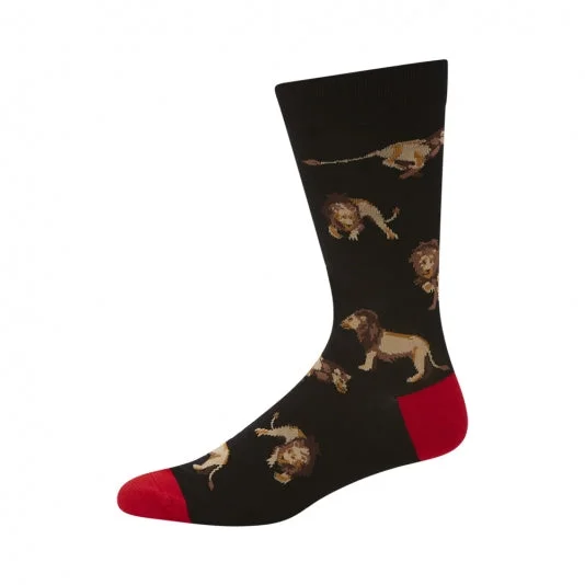 sock sales custom -  Leo The Lion Men's Bamboo Crew Socks