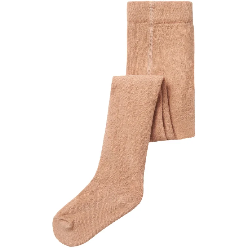 sock comfort custom -  Lil'Atelier Rugby Tan Ilso Ana Pointelle Tights