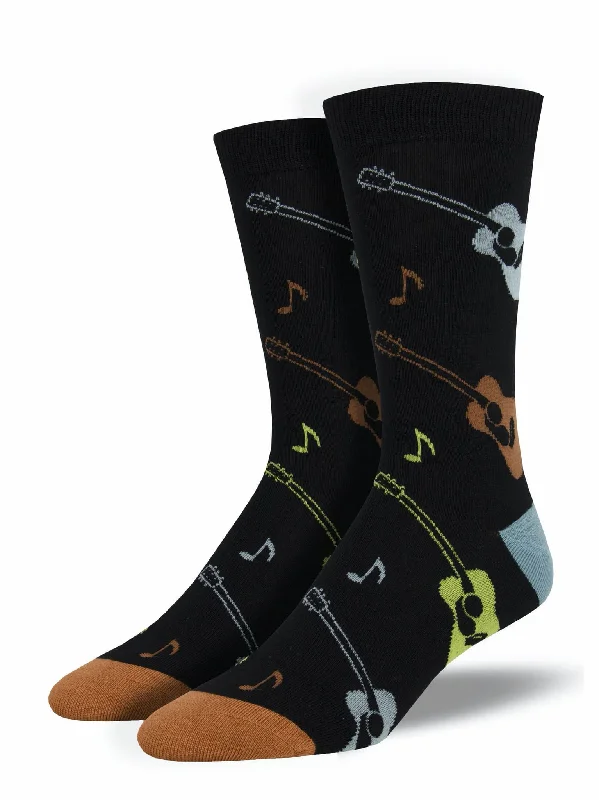 sock promotions custom -  Listen to the Music Men's Bamboo Crew Socks