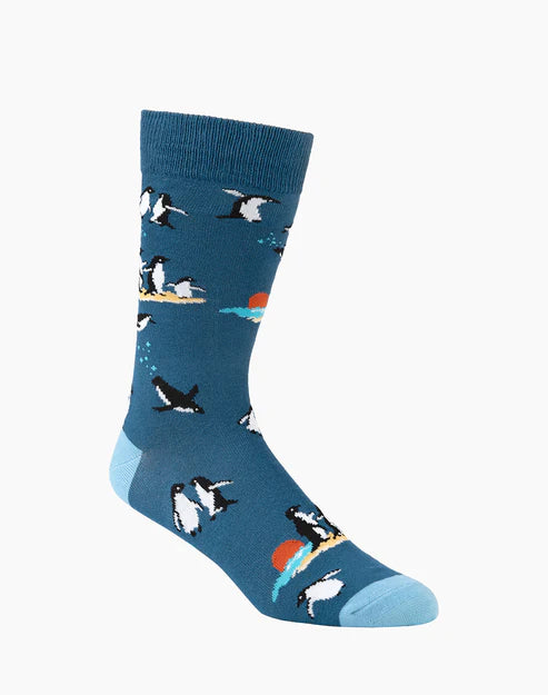 sock pairs custom -  Little Penguins Men's Bamboo Socks