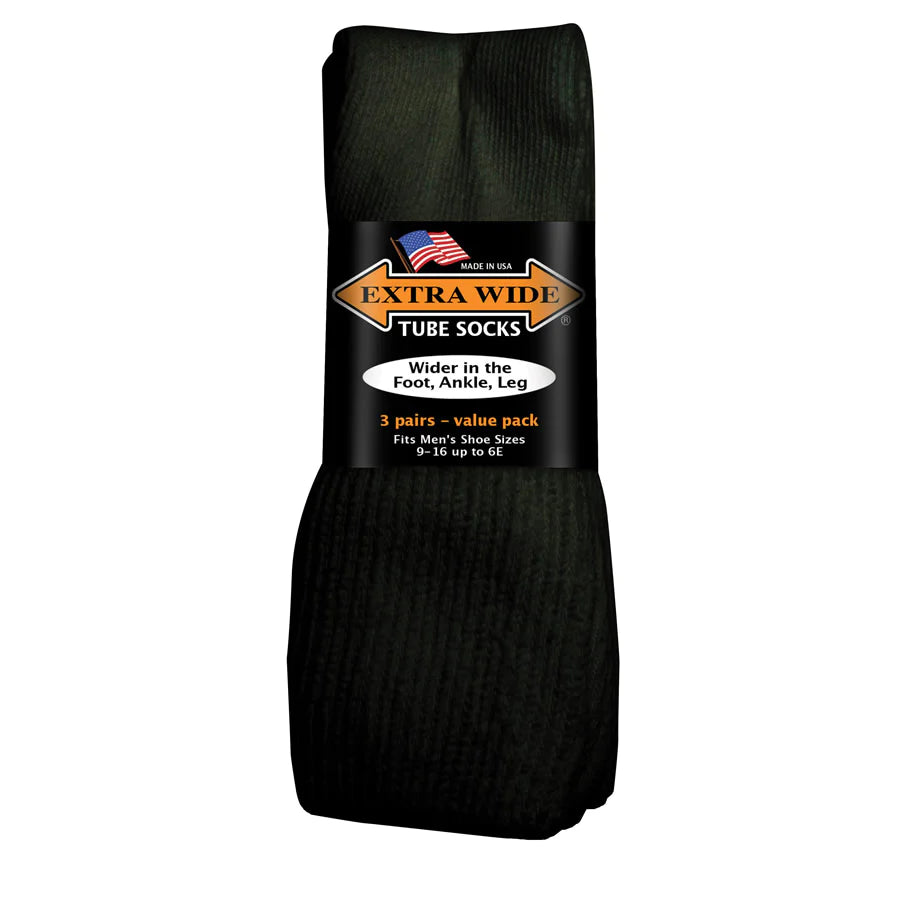 sock benefits running -  Loose Fit Tube Sock in Black - 3 Pack