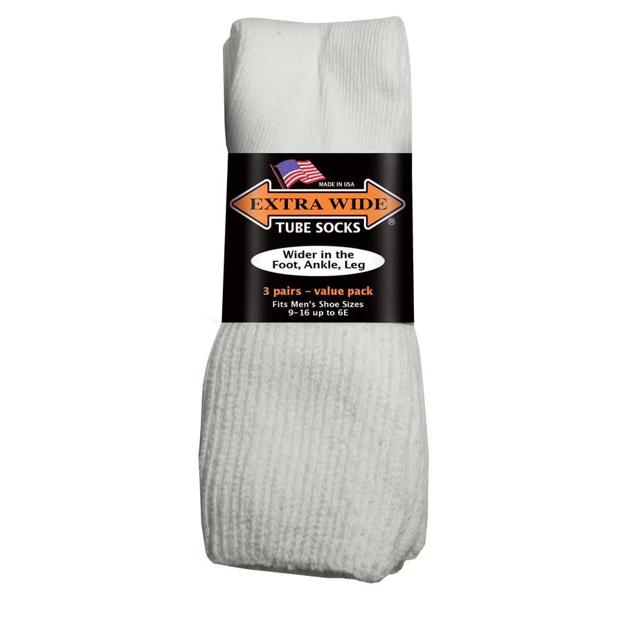 sock delivery running -  Loose Fit Tube Sock in White - 3 Pack