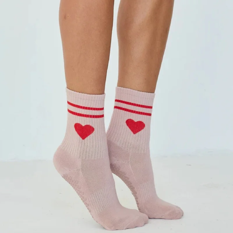 sock trends thermal -  The Emmie Heart Grip Socks (Barre/Pilates)