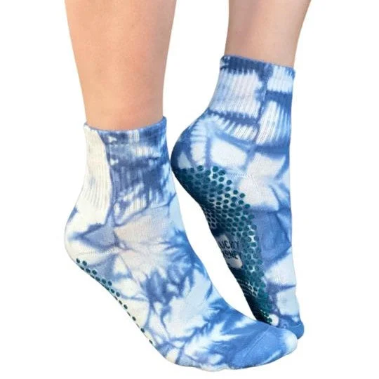 sock types hiking -  The Tie-Dye Grip Sock - Denim