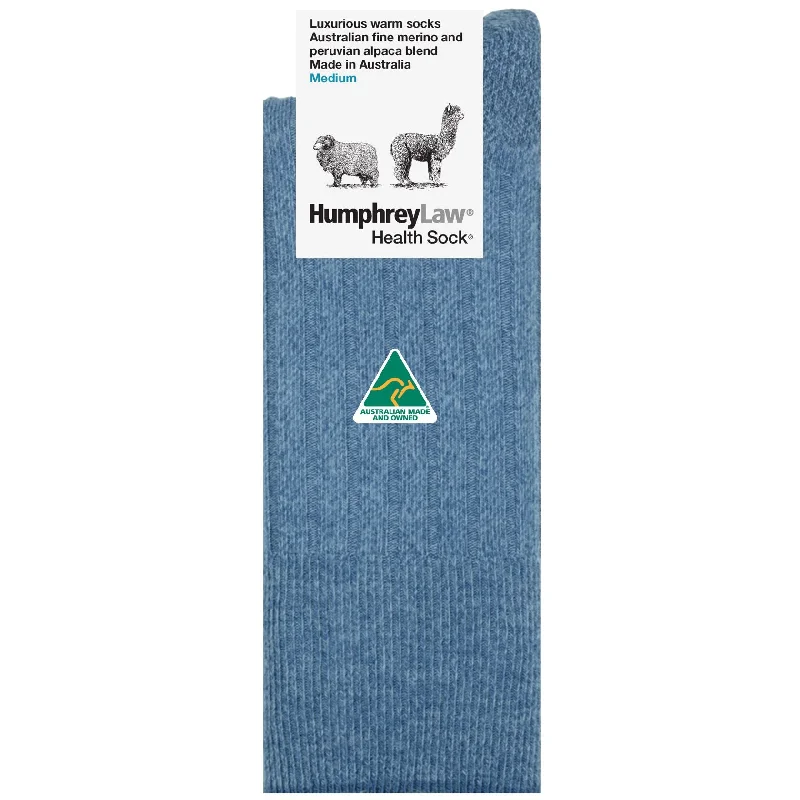 sock selection running -  Luxuriously warm wool socks in Denim Blue - Aussie Made