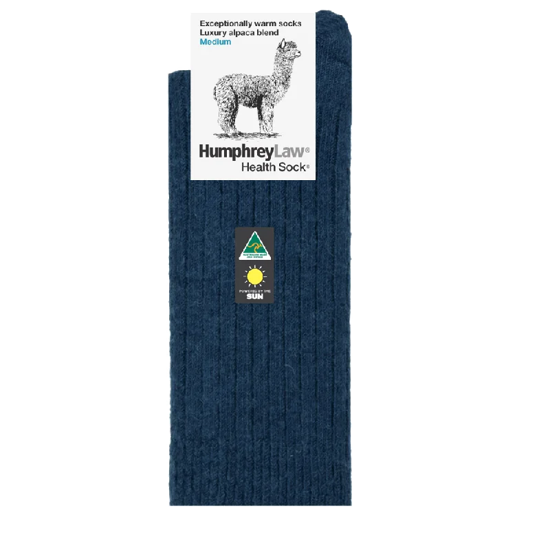 sock designs custom -  Luxury Alpaca Blend Socks in Denim - Aussie Made