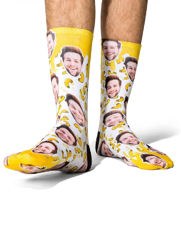 sock designs hiking -  Mac & Cheese Socks