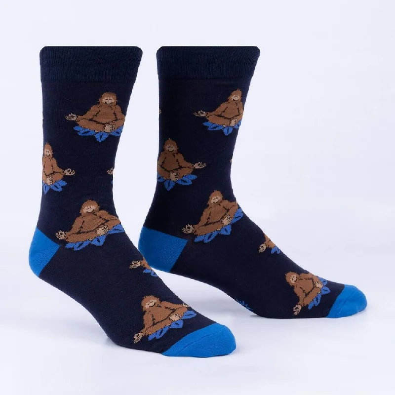 sock delivery thermal -  Meditating Bigfoot Men's Crew Socks