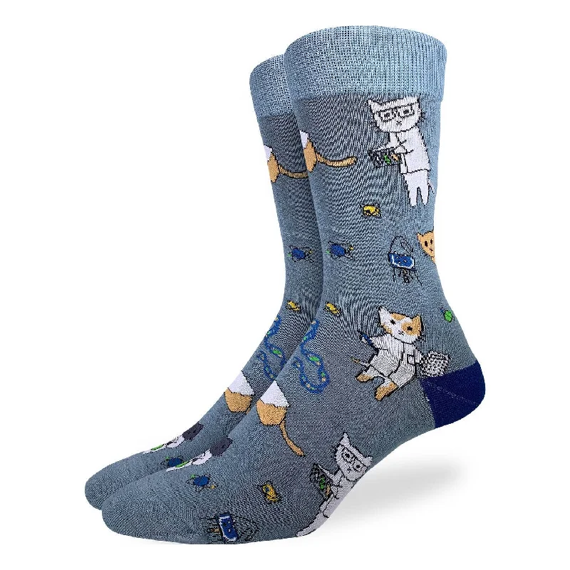 sock pairs thermal -  Good Luck Sock Men's Science Cats Socks