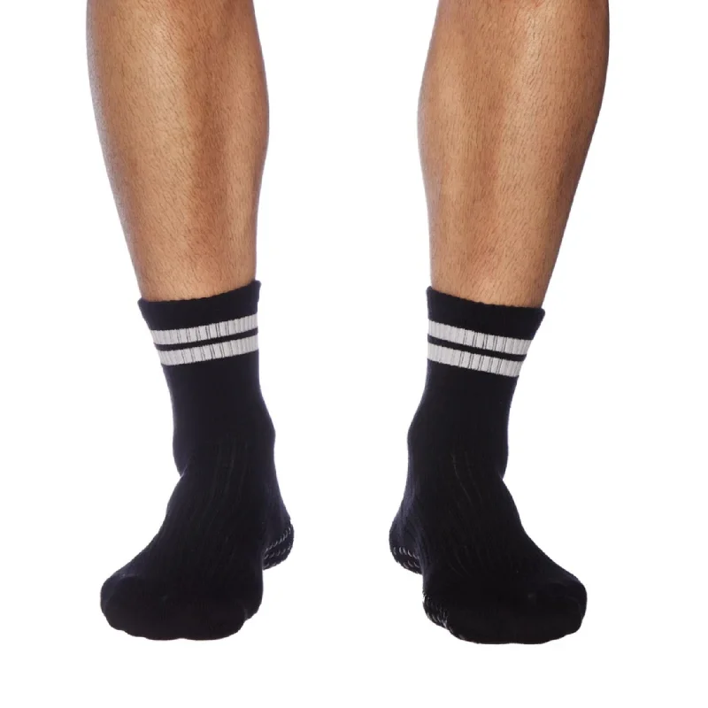 sock stock running -  Mens / Unisex - Crew Grip Sock (Barre / Pilates)