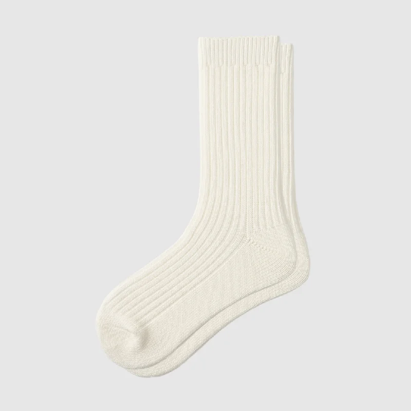 sock availability custom -Men's White Textured Crew Socks