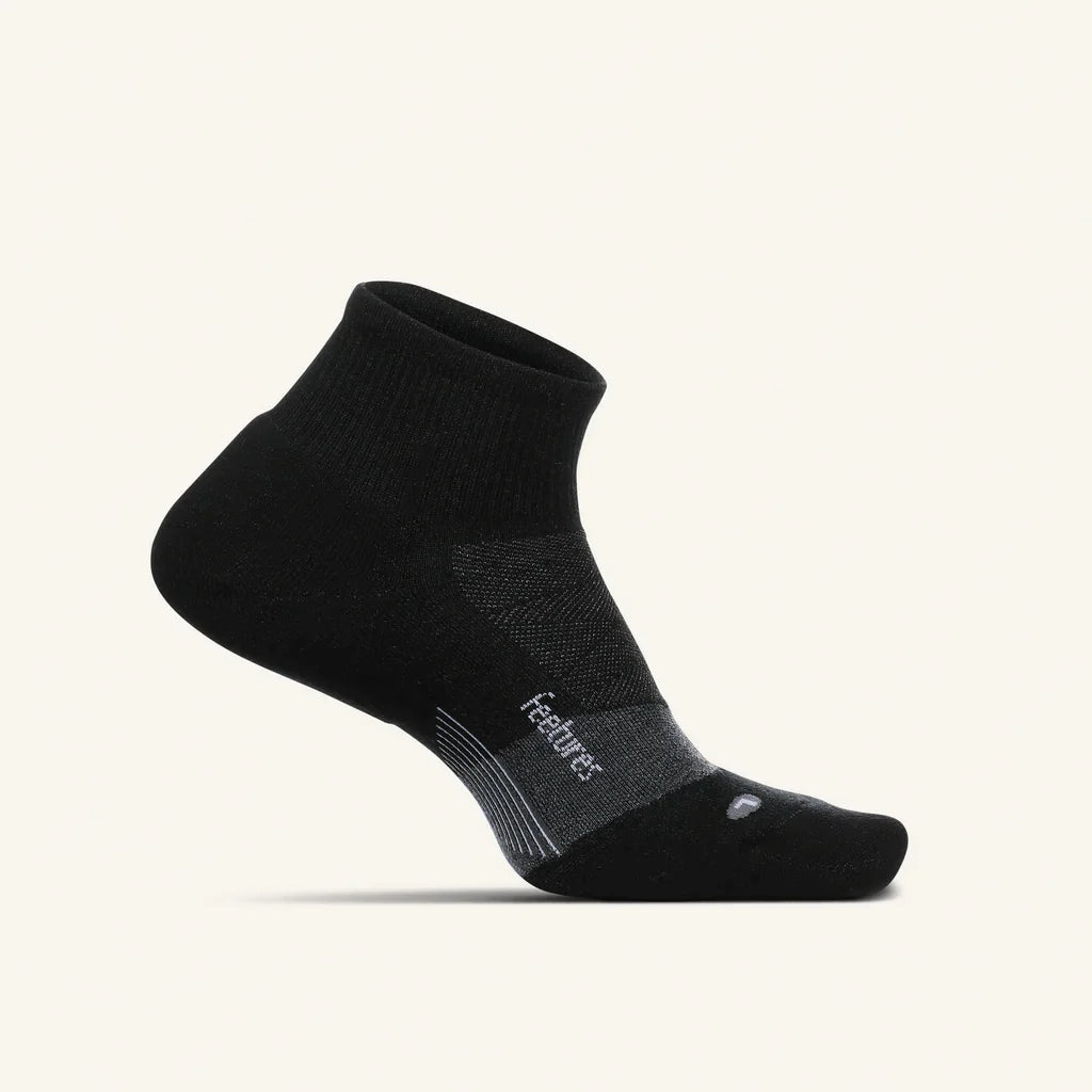 sock features hiking -  Merino 10 Cushion Quarter Socks in Charcoal