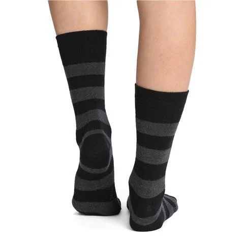 sock coupons hiking -  Merino and Alpaca Blend Striped Socks in Black - Aussie Made