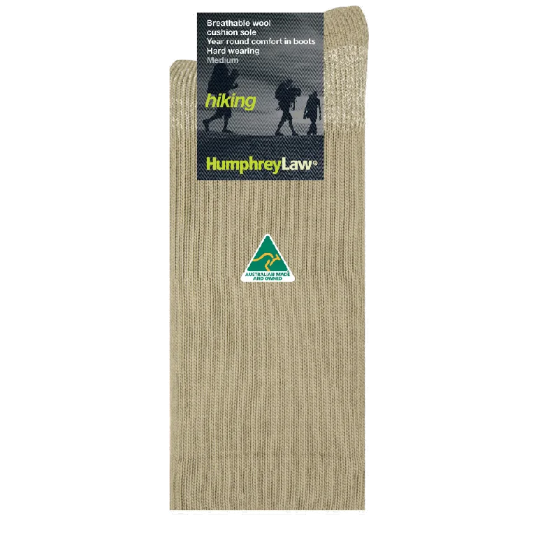 sock singles running -  Merino Wool Hiking Socks with CoolMax in Sandstone - Aussie Made