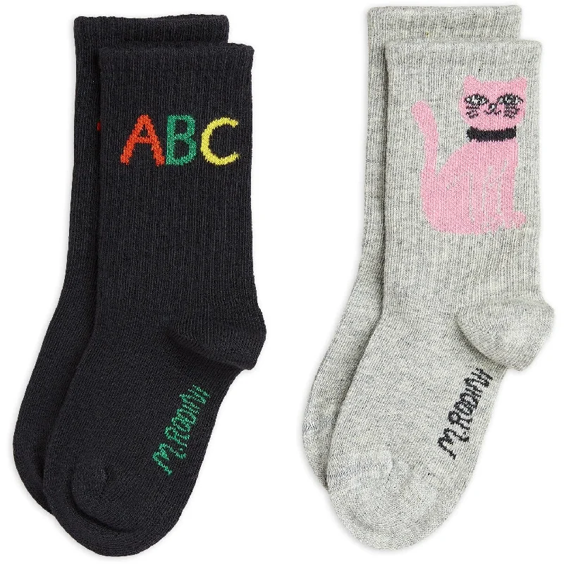 sock shipping custom -  Mini Rodini Multi Abc 2-Pack Socks