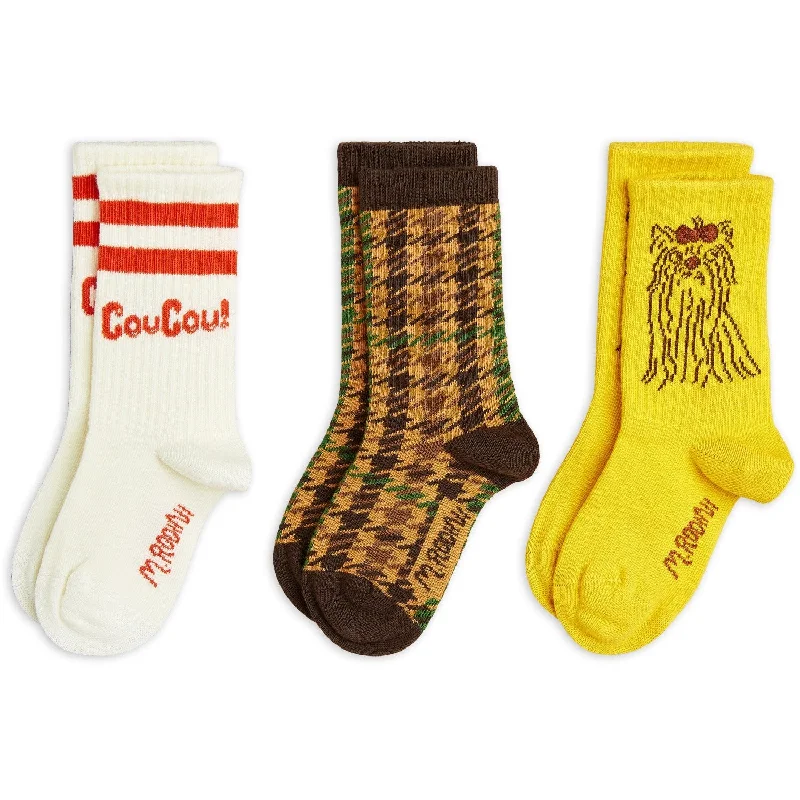 sock coupons custom -  Mini Rodini Multi Coucou 3-Pack Socks