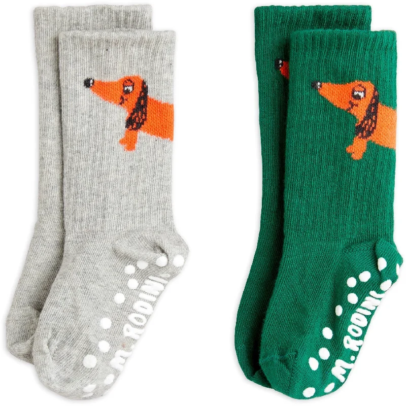 sock exchanges custom -  Mini Rodini Multi Dog 2-Pack Anti-Slip Socks