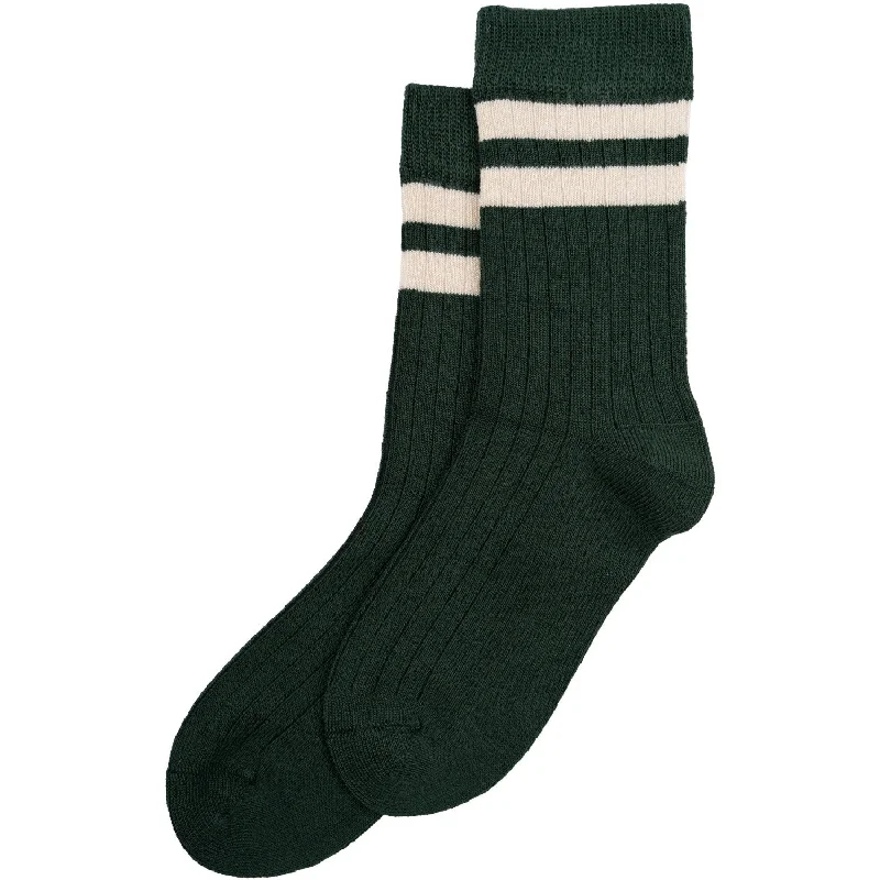 sock exchanges custom -  minipop® Emerald Green/Off White Bamboo Socks Sport