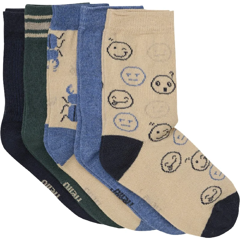 sock reviews thermal -  Minymo Army Green Socks 5-Pack