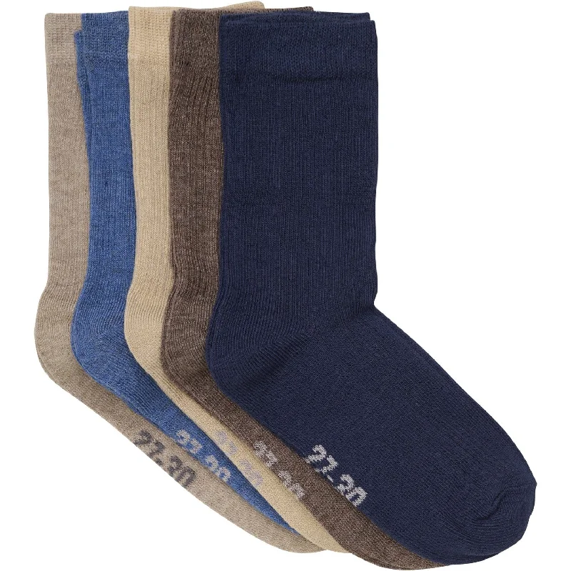 sock prices hiking -  Minymo Dark Navy Socks 5-pack