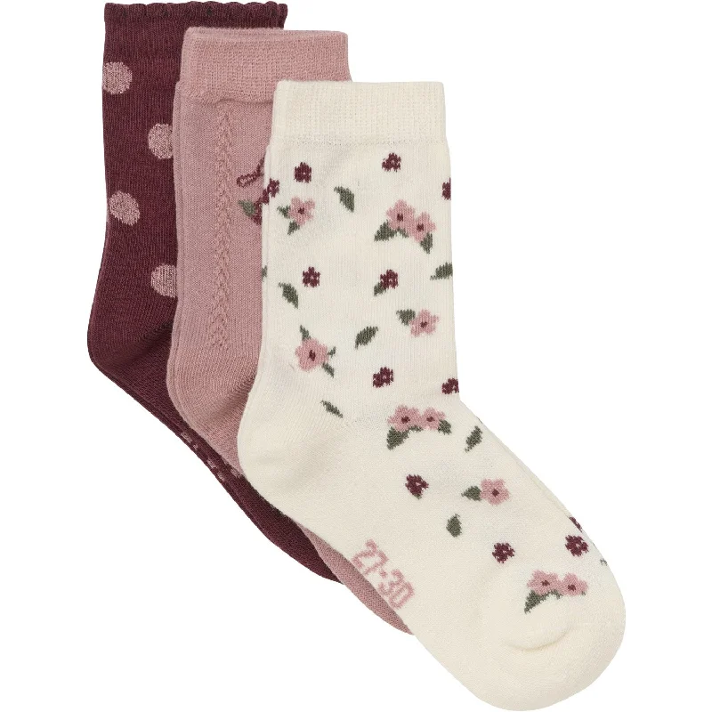 sock shipping hiking -  Minymo Dusty Rose 3-Pack Socks