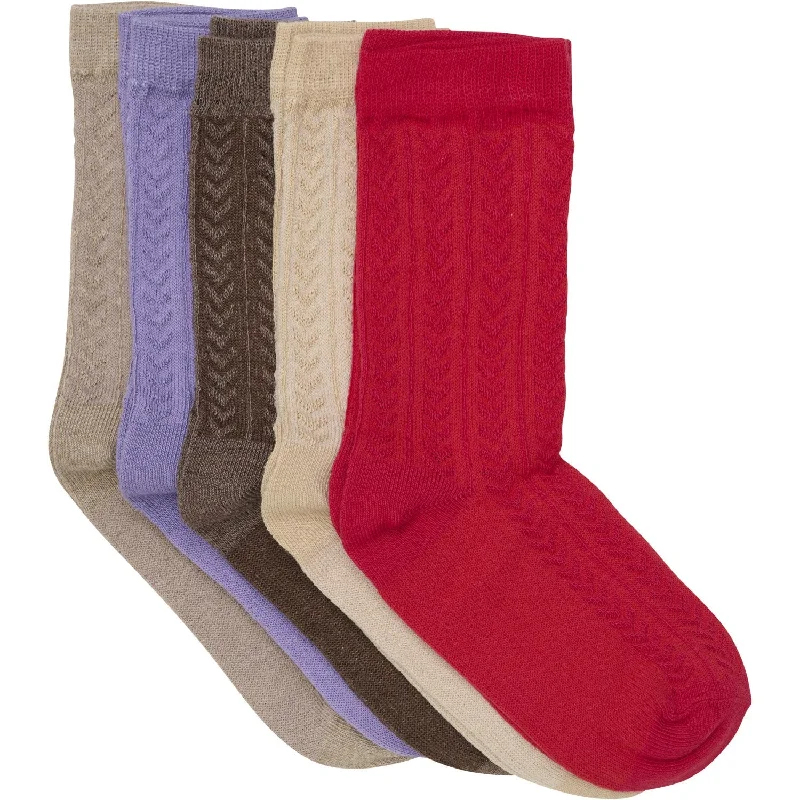 sock comfort hiking -  Minymo Red Socks 5-Pack