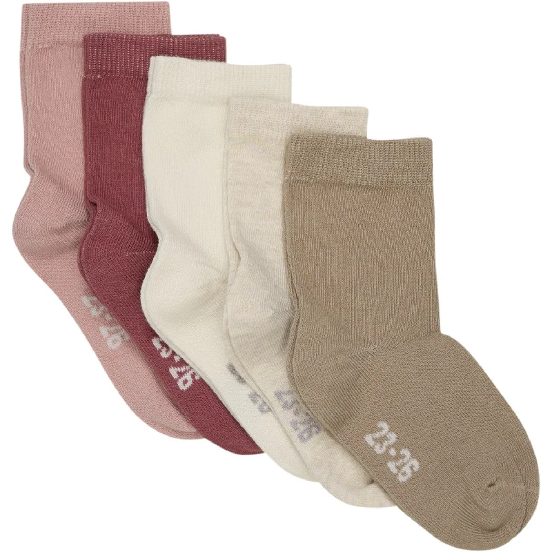 sock sizes thermal -  Minymo Rose Cloud Ankle socks - multi (5-pack)