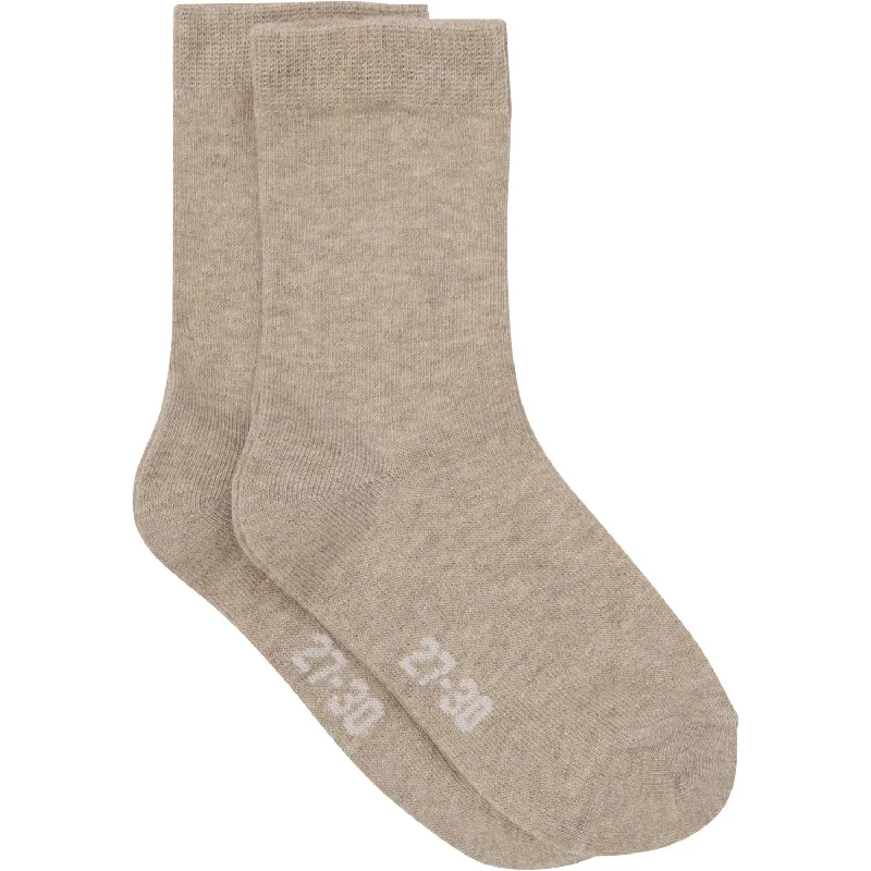 sock care hiking -  Minymo Silver Mink Melange Ankle Socks 2-Pack