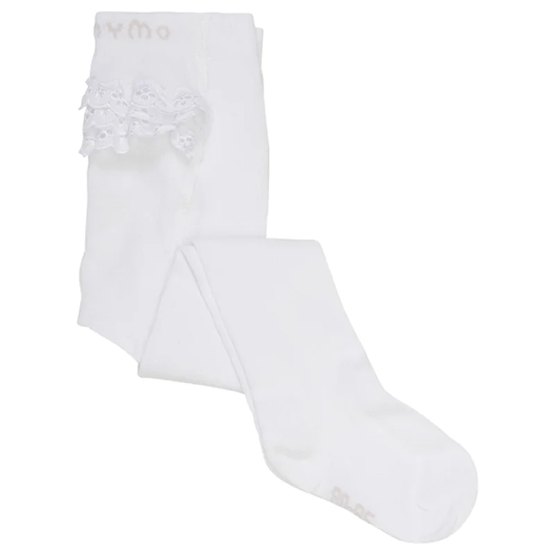 sock pairs running -  Minymo White Strømpebukser m. Blonder NOOS