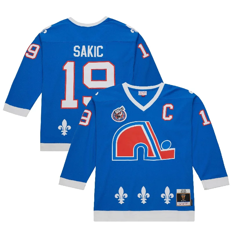 sock colors running -  Mitchell & Ness Vintage Senior Jersey - Quebec Nordiques Joe Sakic