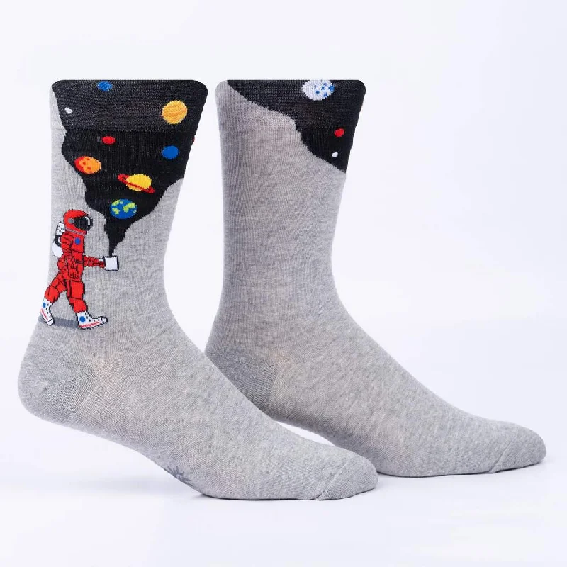 sock warranty custom -  Moon Walk in the Morning Men's Crew Socks