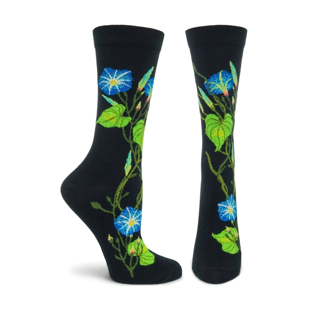 sock promotions custom -  Morning Glory Women's Crew Socks