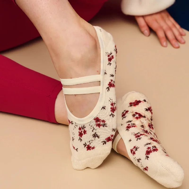 sock refunds hiking -  Ballet Grip Socks - Ditsy Floral (Barre / Pilates)