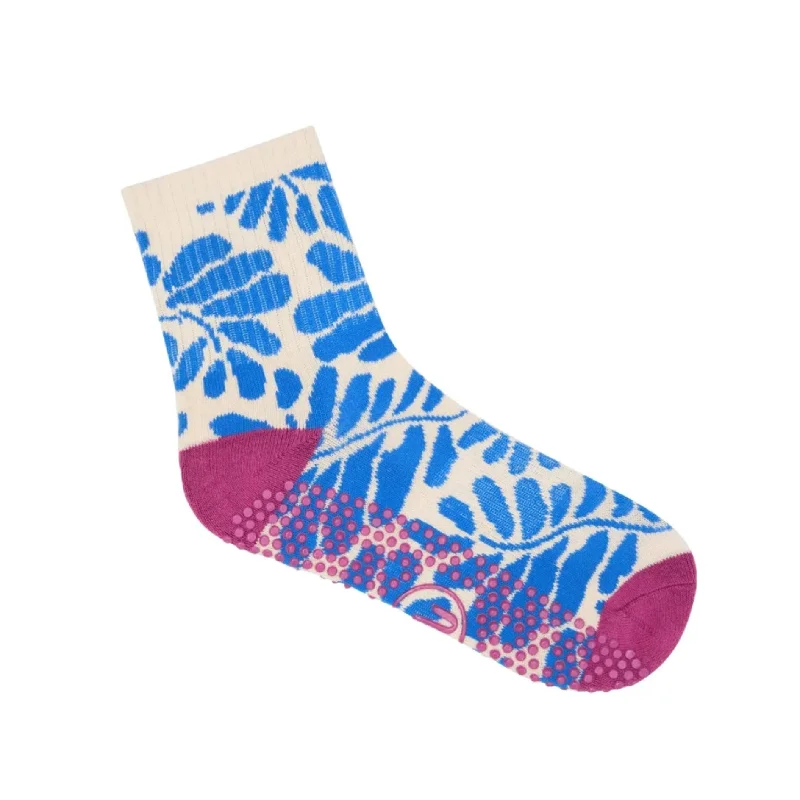 sock reviews custom -  Crew Azure Canvas Grip Socks (Barre / Pilates)