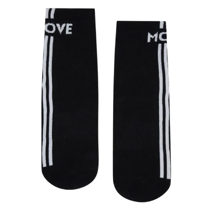 sock designs custom -  Crew Grip Socks - Move Monochrome Stripes (Barre / Pilates)