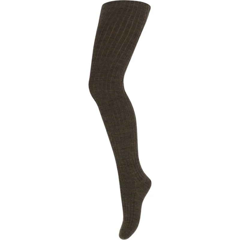 sock bundles running -  MP 128 Wool Rib Tights Brown Melange