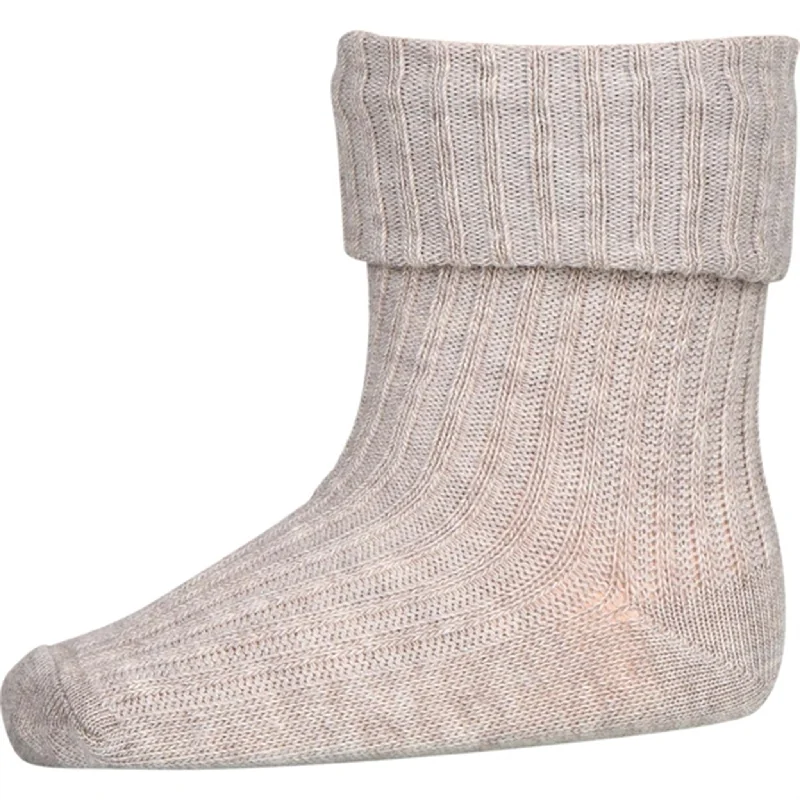 sock benefits custom -  MP 533 Cotton Rib 489 Light Brown Melange