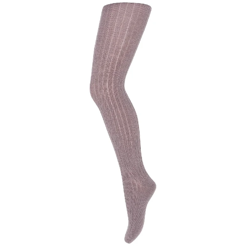 sock assortment running -  Mp Denmark Wool Rib Tights Dark Purple Dove