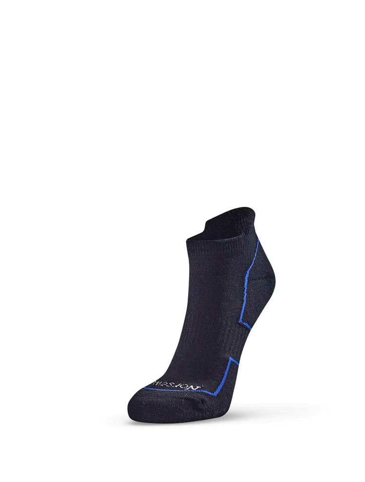 sock drying thermal -  Multisport Running Wool Ankle Socks in Black