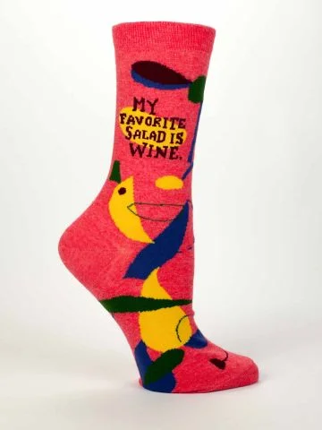 sock discounts thermal -  My Favorite Salad is Wine Women's Crew Sock