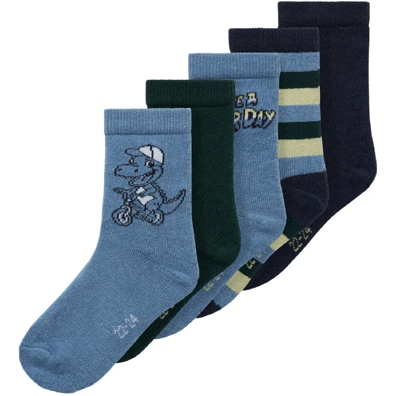 sock assortment hiking -  Name It Coronet Blue Vagn 5-pack Socks